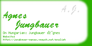 agnes jungbauer business card